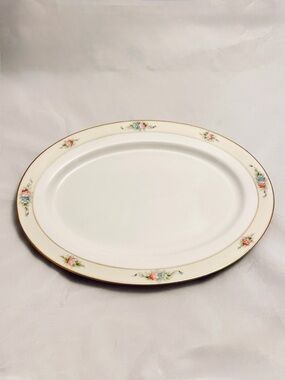 Noritake 11" Oval Serving Platter, The Sedan Pattern, Discontinued Vintage EUC